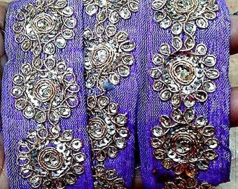 FULL SARI Saree Border 24 Feet 8 yards Sari Trim Lace Lot Ribbon Zari dolls Art Craft Scrapbook Borders Home Decor India  Junk Journal