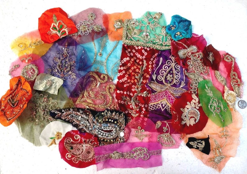 VERY RARE LOT Antique Vintage Sari APPLIQUE APPLIQUES 25 Pcs DOLL ZARDOSI ZARI VERY RARE LOT Antique Vintage Sari APPLIQUE APPLIQUES 25 Pcs DOLL ZARDOSI ZARI