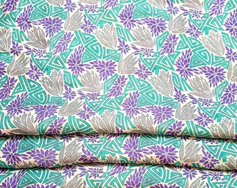 Pure Sari Silk Lot Vintage Sari Fabric Material Remnant FABRIC by the YARD pretty FLOWEr FLORAL Print!! Bag DS19, FF32