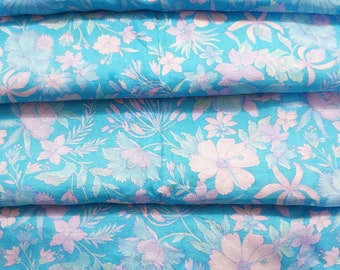 Pure Sari Silk Lot Vintage Sari Fabric Material Remnant FABRIC by the YARD pretty FLOWEr FLORAL Print!! Bag DS20, FF5