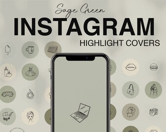 500+ Sage Green INSTAGRAM HIGHLIGHT ICONS Hand drawn, Natural Green Modern Story Highlight Cover Icons