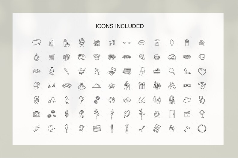 500 Sage Green INSTAGRAM HIGHLIGHT ICONS Hand Drawn Natural Etsy