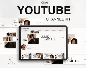 YouTube Banner | Youtube Channel Branding Kit | Editable Canva Template | Minimal Branding | End Card, Video Thumbnails templates