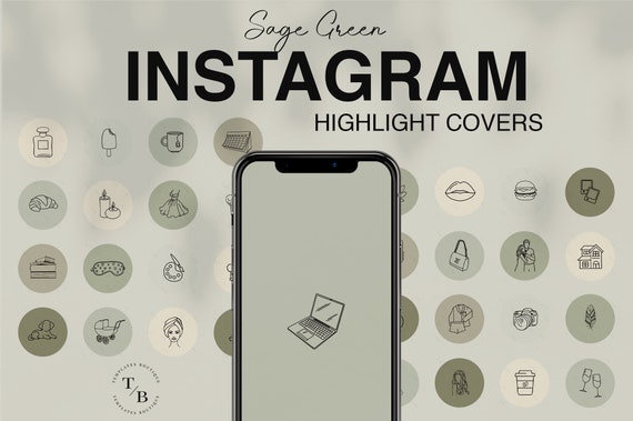 500 Sage Green INSTAGRAM HIGHLIGHT ICONS Hand Drawn Natural - Etsy