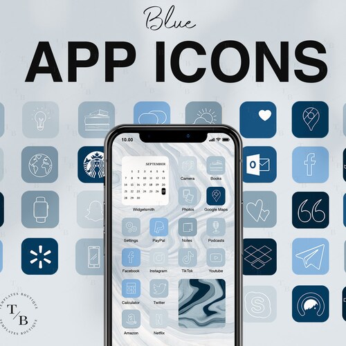 APP ICONS Cool Neutral Aesthetic 127 Icons Ios14 Light Blue Etsy