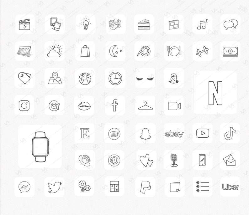 white app icons white app icons