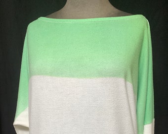1980's Oversized Pullover Color Block Sweater