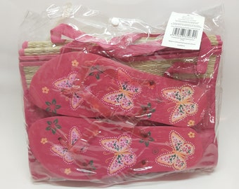 JYSK NEW Beach Tote Set Sandals Sz 10-10.5 and Beach Mat 67 x 35