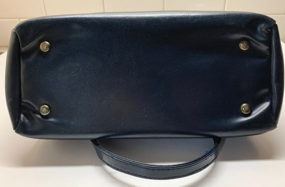 Vintage Dark Blue Purse - image 7