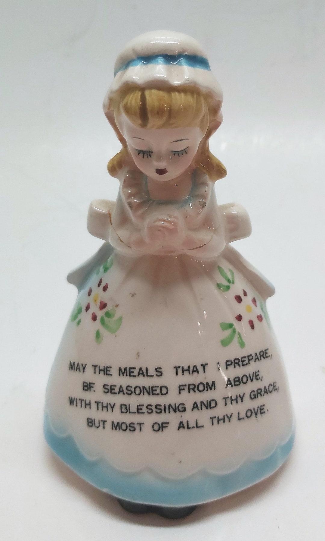 Vintage Enesco Salt Shaker Girl Prayer Blessing Etsy