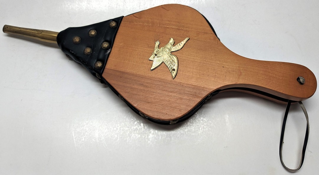Vintage Brass Leather Fireplace Bellows Eagle Bird 15 X 6 Etsy