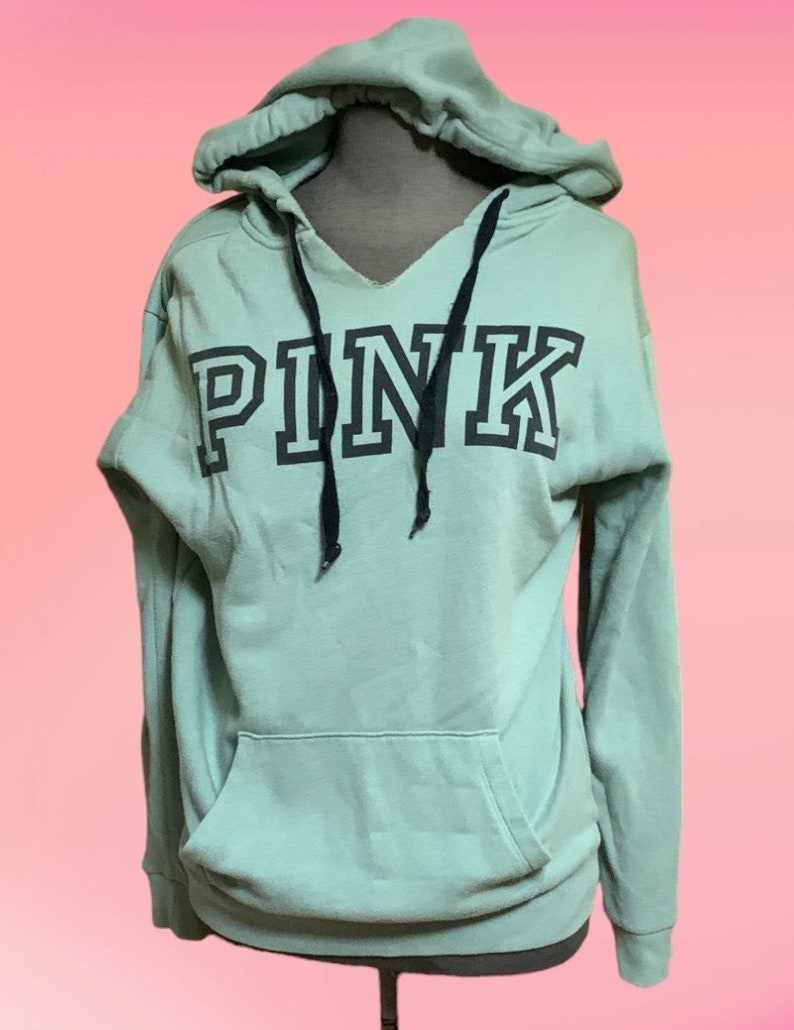 Sweatshirt Y2K by Victoria Secret pink Moss Green Medium Etsy Canada