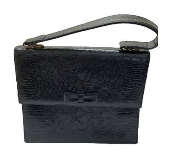 Vintage Black Purse Handbag Made in Canada - image 1