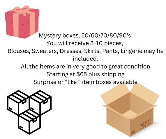 Mystery Resellers Box Dames Vintage Kleding 50 90 s Etsy Nederland