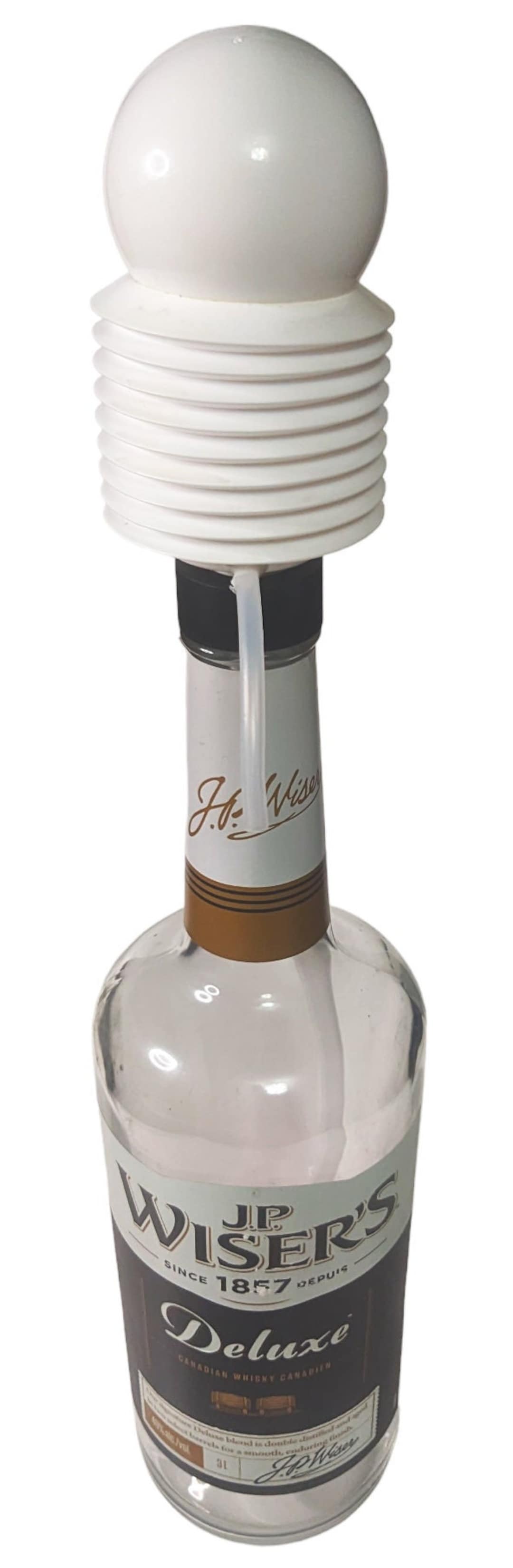 LARGE JP Wiser's Deluxe Whisky Bottle Canadian 3L With Pump