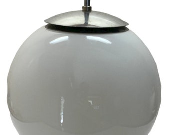 Vintage White Glass Globe Ball Ceiling Light