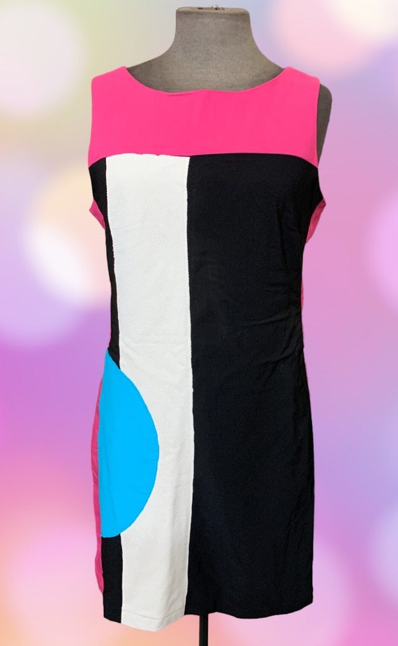 Color Block Mod Dress - image 1