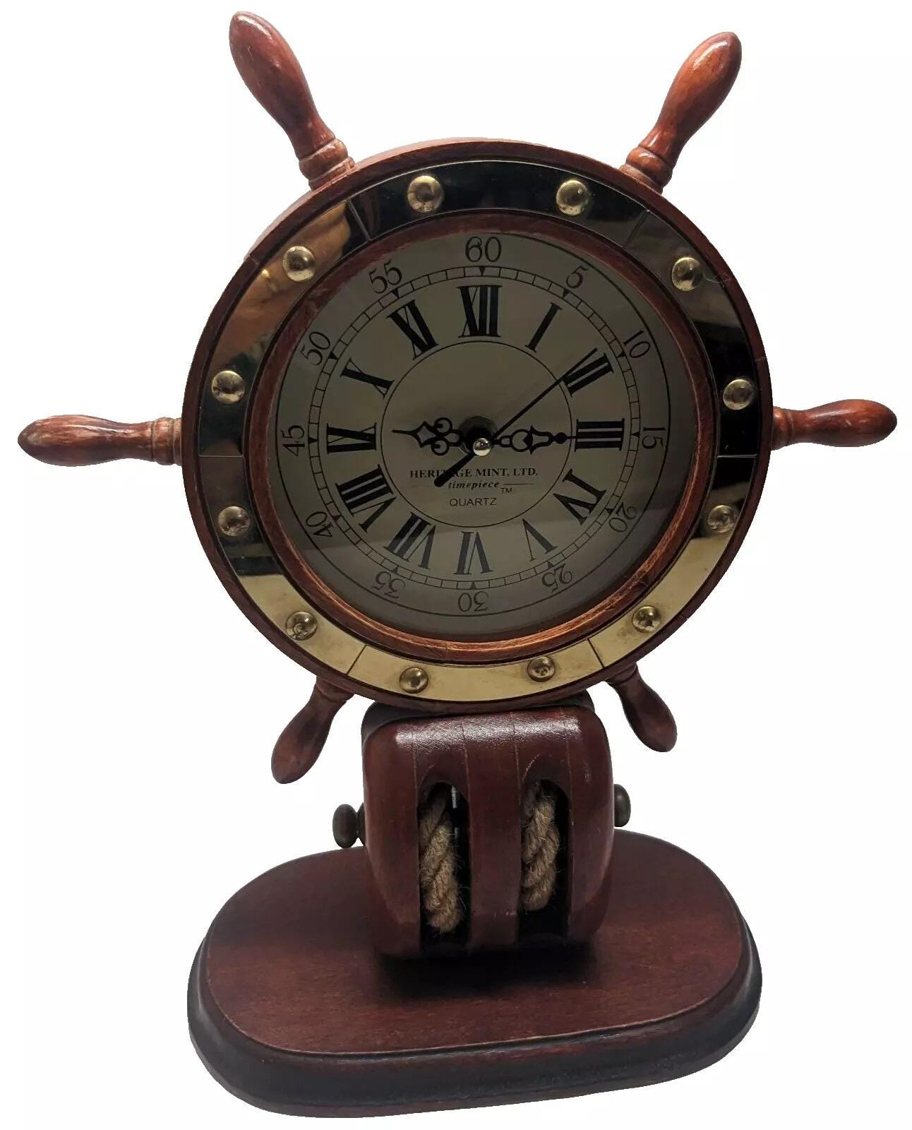 Orologio da tavolo con timone in quarzo nautico Orologio