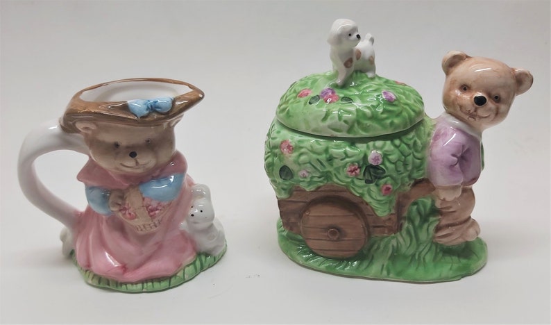 Vintage Children/'s Teddy Bear Tea Set Complete Not Miniature