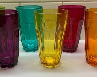 9.75 Ounce Green & Yellow Multi Colored Glass Cups Purple Red Zanzer Splash of Color 4-Piece Water & Beverage Glasses Set 9.75 Ounce Green & Yellow Multi Colored Glass Cups Purple Red Zanzer Splash of Color 4-Piece Water & Beverage Glasses Set