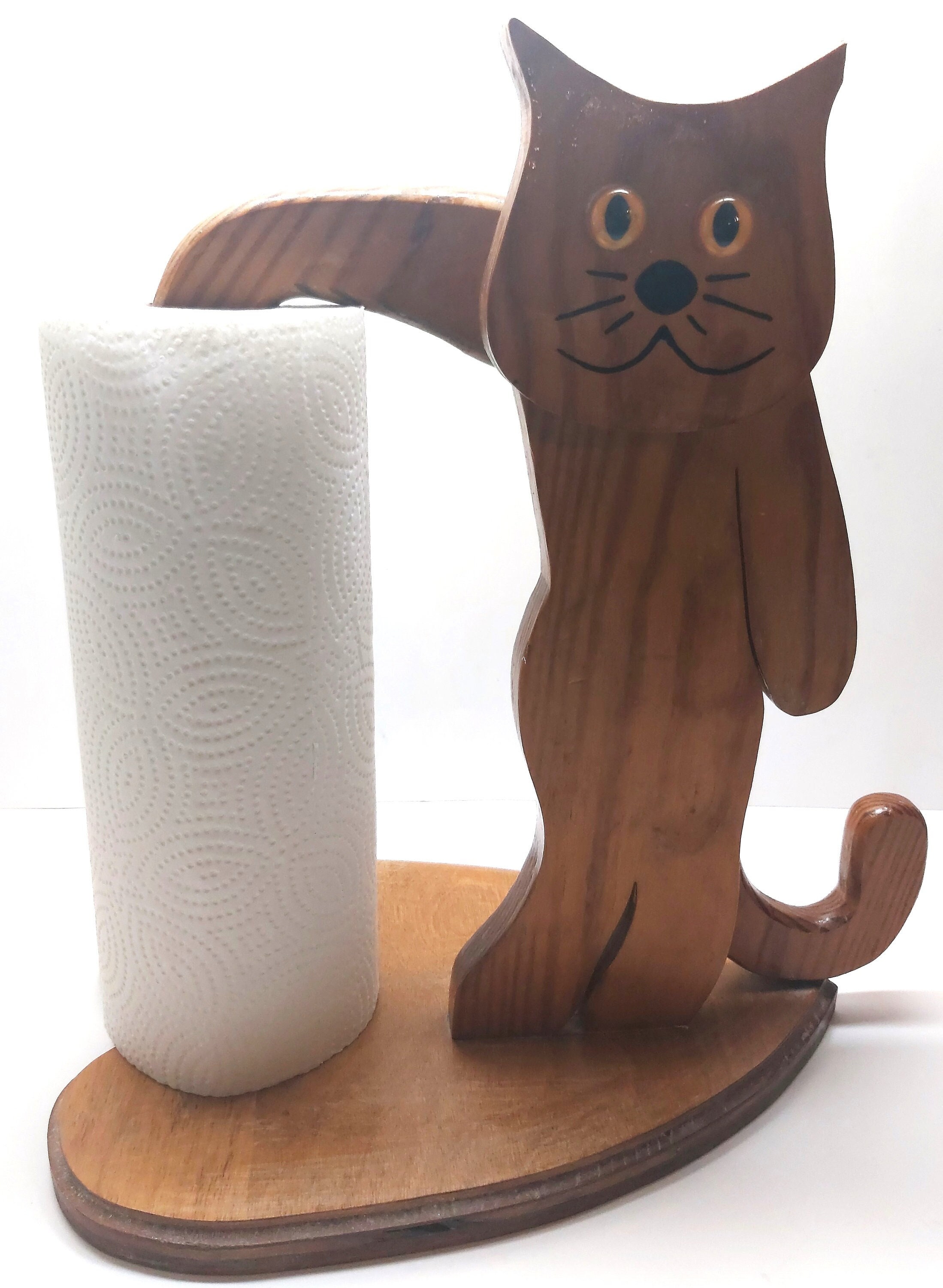 Cat Vs. Crow - Paper Towel Holder - Gray