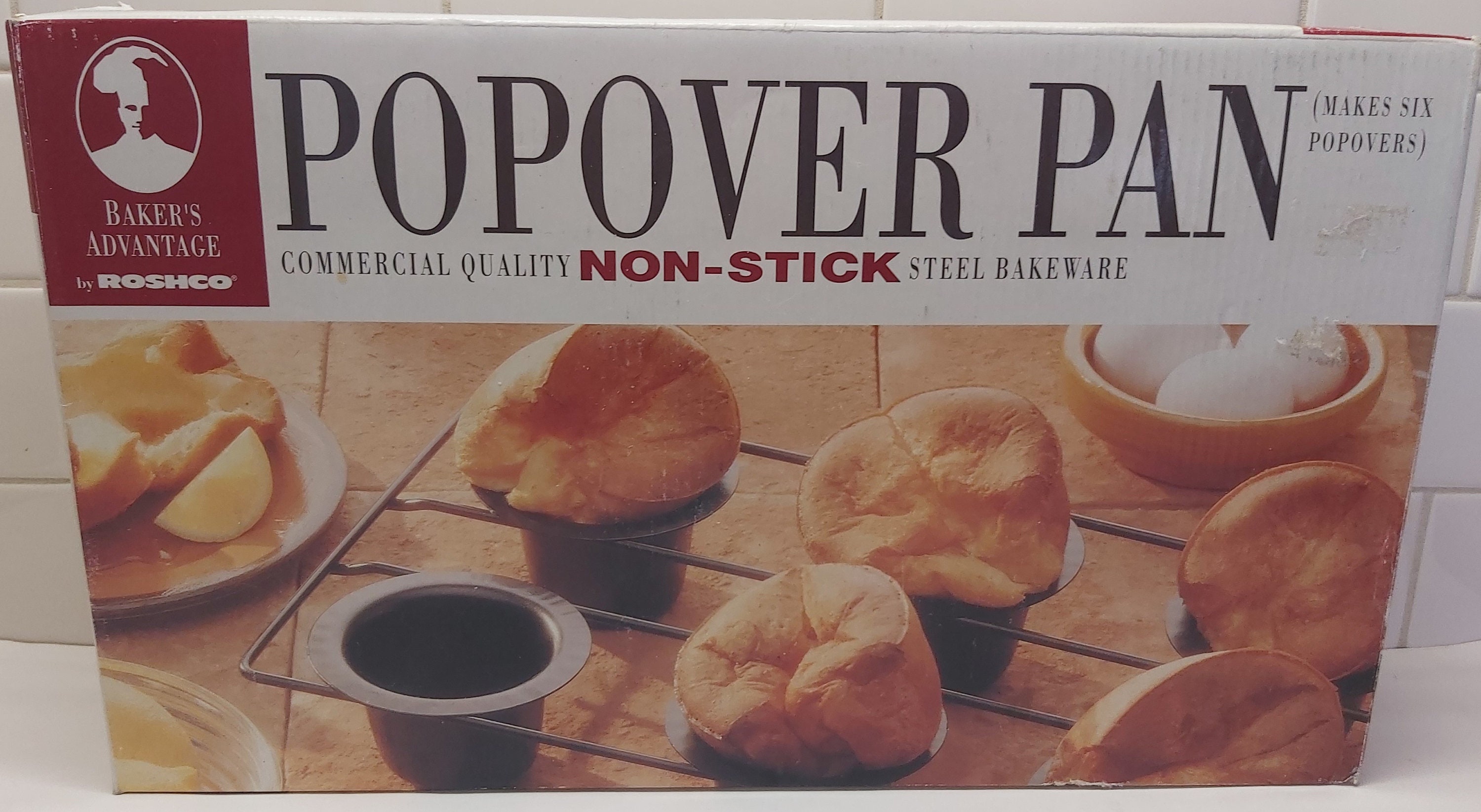 Nordic Ware Popover Pan Makes 6 Popovers Wire Rack Silver