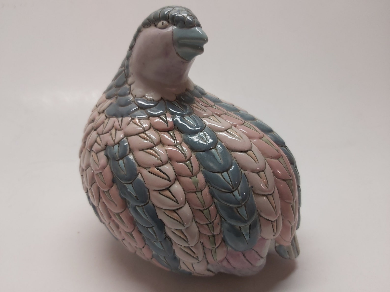 Vintage Porcelain Hand Painted Quail Figurines Made in Japan Etsy