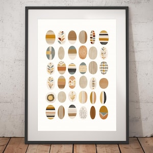 Boho Abstract Print - Unframed, Minimalist Wall Art, Wall Art Print, Boho Print