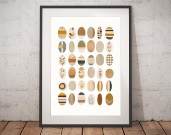 Boho Abstract Print - Unframed, Minimalist Wall Art, Wall Art Print, Boho Print