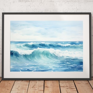 Ocean Watercolor Print - Unframed, Watercolor Wall Art, Wall Art Print, Watercolor Print