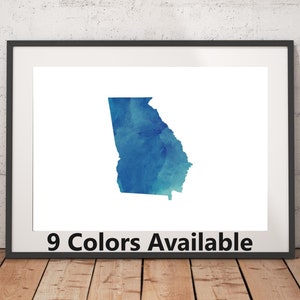 Georgia Watercolor Print - Unframed, State Wall Art, Georgia Art Print, Wall Art Print