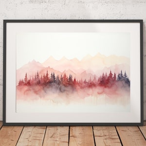 Forest Watercolor Print - Unframed, Watercolor Wall Art, Wall Art Print, Watercolor Print