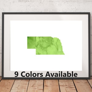 Nebraska Watercolor Print - Unframed, State Wall Art, Nebraska Art Print, Wall Art Print