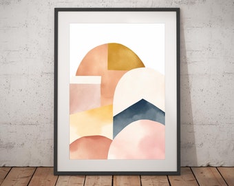 Boho Abstract Print - Unframed, Minimalist Wall Art, Wall Art Print, Boho Print