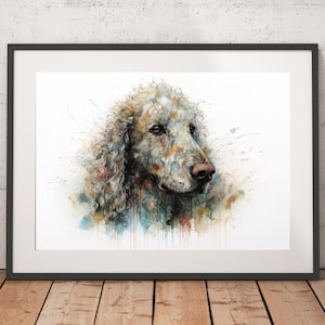 Watercolor Poodle Print - Unframed, Dog Wall Art, Poodle Art Print, Wall Art Print