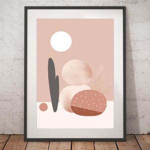 Boho Abstract Print - Unframed, Minimalist Wall Art, Wall Art Print, Boho Print