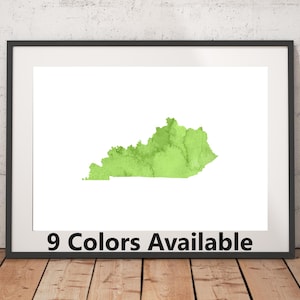Kentucky Watercolor Print - Unframed, State Wall Art, Kentucky Art Print, Wall Art Print