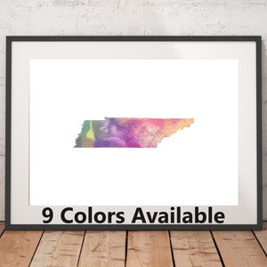 Tennessee Watercolor Print - Unframed, State Wall Art, Tennessee Art Print, Wall Art Print