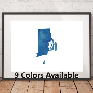 Rhode Island Watercolor Print - Unframed, State Wall Art, Rhode Island Art Print, Wall Art Print