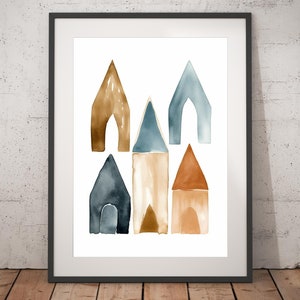 Boho Abstract Print - Unframed, Minimalist Wall Art, Wall Art Print, Boho Print