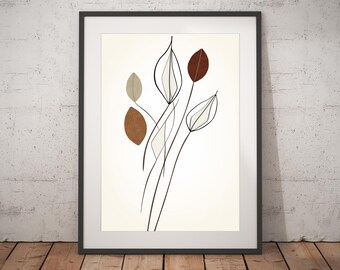 Boho Abstract Print - Unframed, Minimalist Wall Art, Wall Art Print, Boho Print
