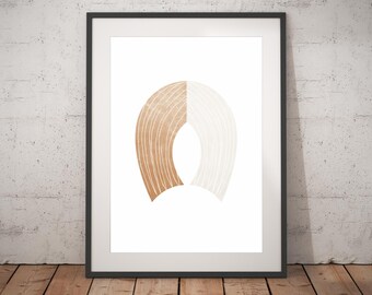 Boho Abstract Print - Unframed, Minimalist Wall Art, Wall Art Print, Boho Print