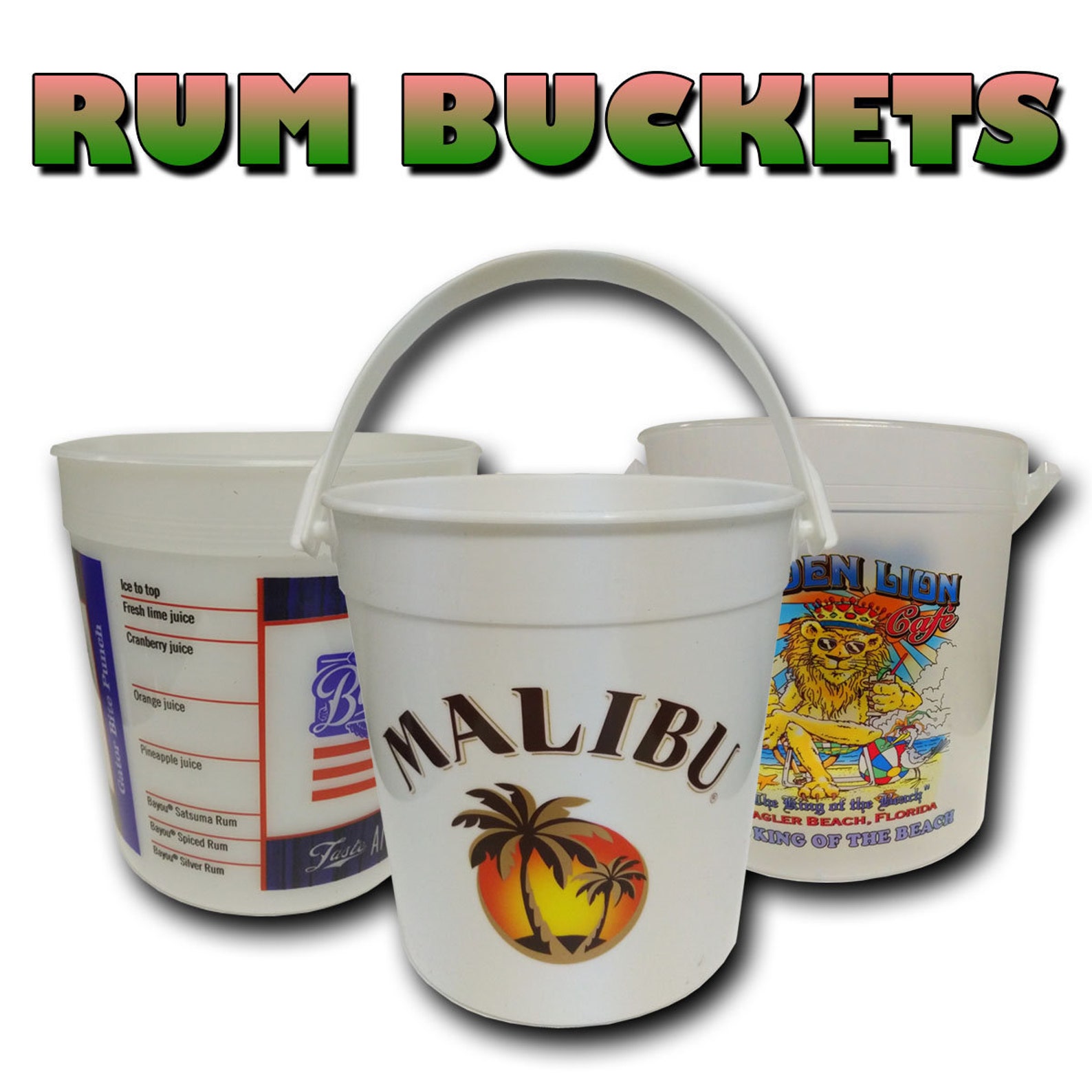 Rum Buckets 32 oz. white Etsy