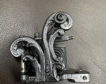 professional handmade tattoo machine black filigree shader