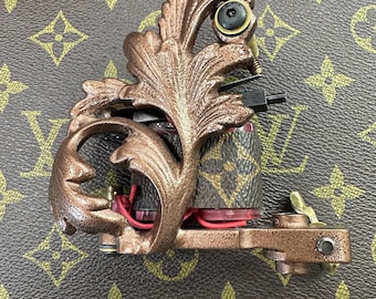 professional handmade tattoo machine copper filigree shader