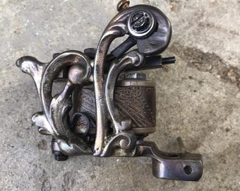 professional handmade tattoo machine vintage filigree shader