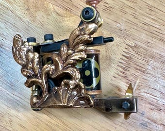 professional handmade tattoo machine brass filigree power liner