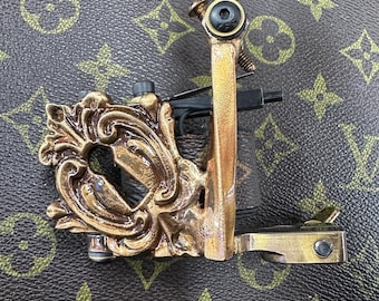 professional handmade tattoo machine brass keyhole shader