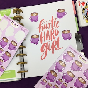 Adesivos de xícaras de café de ternos de cartas de baralho