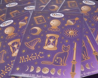 Black magic sticker sheet (a set of 2)